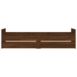 Bed Frame Brown Oak Engineered wood Single Bed Frame 3207384