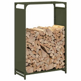 Firewood Rack Olive Green 60x28x90 cm Cold-rolled steel 864214