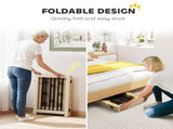 4 Panel Freestanding Pet Gate, Indoor Dog Barrier with Lockable Door, Support Feet, 360&deg Flexible T3398P425272