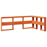Bookcase Bed without Mattress Wax Brown 120x200 cm Solid Wood Pine 3324426