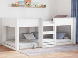 Floor Bed Frame White 75 x 190 cm Engineered Wood 893516