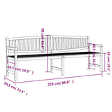 Garden Bench 228x59.5x90 cm Solid Teak Wood 364411