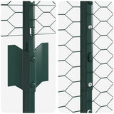 Welded Wire Fence 50 x 1.4 m PVC-Coated Steel Green 3336760