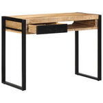 ZNTS Desk 100x50x75 cm Solid Rough Wood Mango 4015931