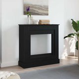 Fireplace Surround Black Oak 90x30x90 cm Engineered Wood 865984