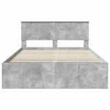 Bed Frame Concrete Grey 150 x 200 cm Engineered Wood 3408658