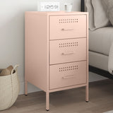 Bedside Cabinet Pink 36x39x68 cm Steel 843080
