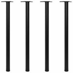 4 Height Adjustable Table Legs Black 1100 mm 242150