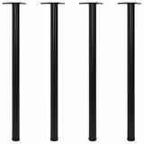 4 Height Adjustable Table Legs Black 1100 mm 242150