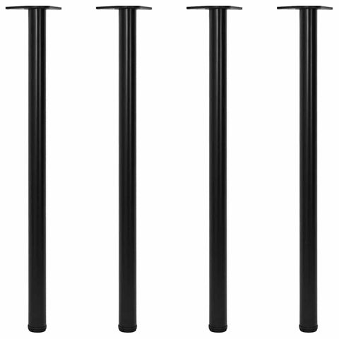 4 Height Adjustable Table Legs Black 1100 mm 242150