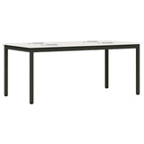 Dining Table White 180 x 90 x 75 cm Solid Pine Wood 892794