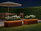 Garden Planter with LED 2 pcs Rusty 40 x 80 x 40 cm 8008167