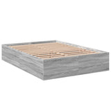 Bed Frame without Mattress Grey Sonoma 140x200 cm 3281019