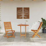 Folding Bistro Set Folding 3 pcs Brown Solid Acacia Wood 3375694