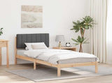 Bed Frame with Upholstered Headboard Dark Grey 80 x 200 cm 878080
