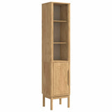 Bathroom Furniture Set FLORO 4 pcs Wax Brown Solid Pine Wood 3385885