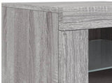 Sideboard with LED Lights Grey Sonoma 283x37x67 cm 3209021