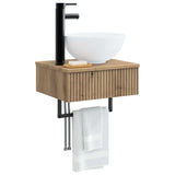 Wall-Mounted Wash Basin Artisan Oak 40 x 35 x 39 cm 890177