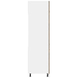 Refrigerator Cabinet Lyon Smoked Oak 60x57x207 cm Engineered Wood 815600