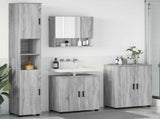 Bathroom Furniture Set 4 pcs Grey Sonoma 61 x 35 x 64 cm 3393009
