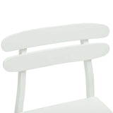 Dining Chair 2 pcs White Solid Rubber Wood 42020516