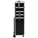 Make-up Trolley Aluminium Black with Crocodile Pattern 91817