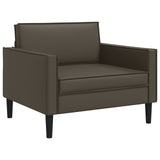 XL Armchair Brown Faux Leather 42043520