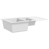 Granite Kitchen Sink Double Basins White 144859