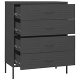 Chest of Drawers Anthracite 80x35x101.5 cm Steel 336204