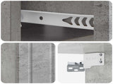 Wall-Mounted Bedside Cabinet with Drawer 2 pcs Concrete Grey 898282
