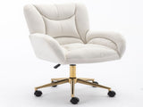 Full KD Velvet Fabric Material Adjustable Height Swivel Home Office Chair For Indoor Office With W1397P252008