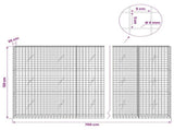 Gabion with 5 mm Wire and 5x5 cm Mesh 750x20x150 cm 3464097