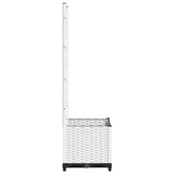 Garden Planter with Trellis White 40x40x136 cm PP 153280