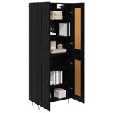 Highboard Black Oak 69.5 x 34 x 180 cm Engineered Wood 3416067