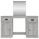 Dressing Table with Mirror Grey Sonoma 130x50x132.5 cm 3185341