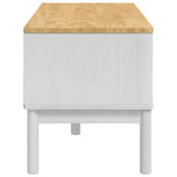 Hallway Bench FLORO White 115 x 40 x 45 cm Solid Pine Wood 42011244