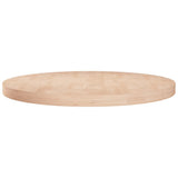 Round Table Top 60x4 cm Untreated Solid Wood Oak 342910