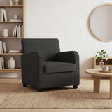Armchair Black Faux Lamb Fleece 42043410