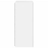 TV Wall Cabinet with LED Lights White 40.5x35x80 cm 837260