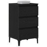 Bedside Cabinet Black Oak 45 x 35 x 44 cm Engineered Wood 863439