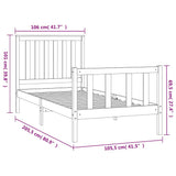 Bed Frame without Mattress 100x200 cm Solid Wood Pine 3188196