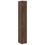 Slim Storage Cabinet Brown Oak 30x42.5x225 cm Engineered Wood 3281265