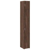 Slim Storage Cabinet Brown Oak 30x42.5x225 cm Engineered Wood 3281265