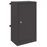 Mailbox with Storage with Door Black 30 x 20 x 55 cm Steel 874947