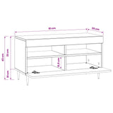 LED TV Cabinet Grey Sonoma Engineered Wood 897001