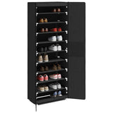 Shoe Cabinet Black 60x30x166 cm Fabric 282463