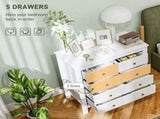 Elegant Chest of Five Drawers - White T3398P330519