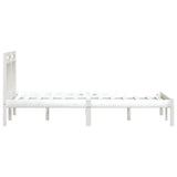 Bed Frame without Mattress White Super King Solid Wood 3100605