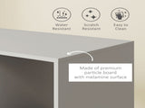 Open Wardrobe on Wheels, Bedroom Wardrobe with Clothes Hanging Rail, 3 Storage Shelves, Mobile T3398P328093