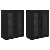 Wall Cabinets 2 pcs Black Oak 69.5 x 34 x 90 cm Engineered Wood 3402688
